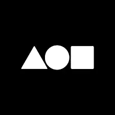 White triangle, circle, and square shapes arranged side by side on a solid black background.